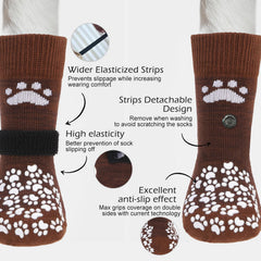 EXPAWLORER calcetines para patas: diseño de doble cara con agarre.