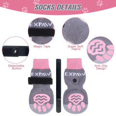 EXPAWLORER calcetines para patas de perro con ajuste de velcro para estabilidad