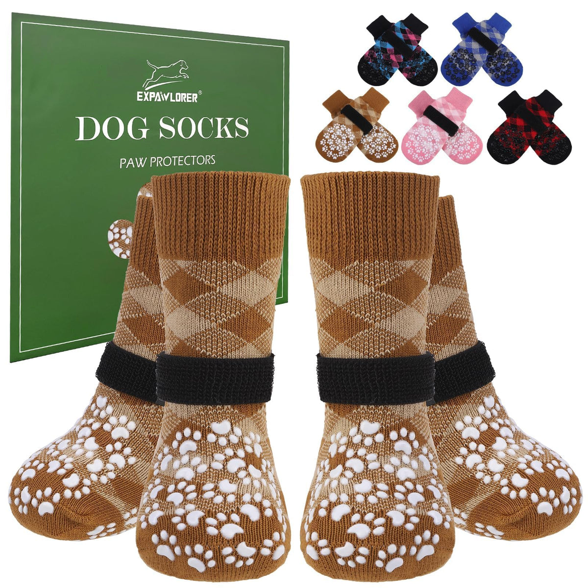 Expawlorer calcetines para patas perro invierno: protección cálida para las patas.