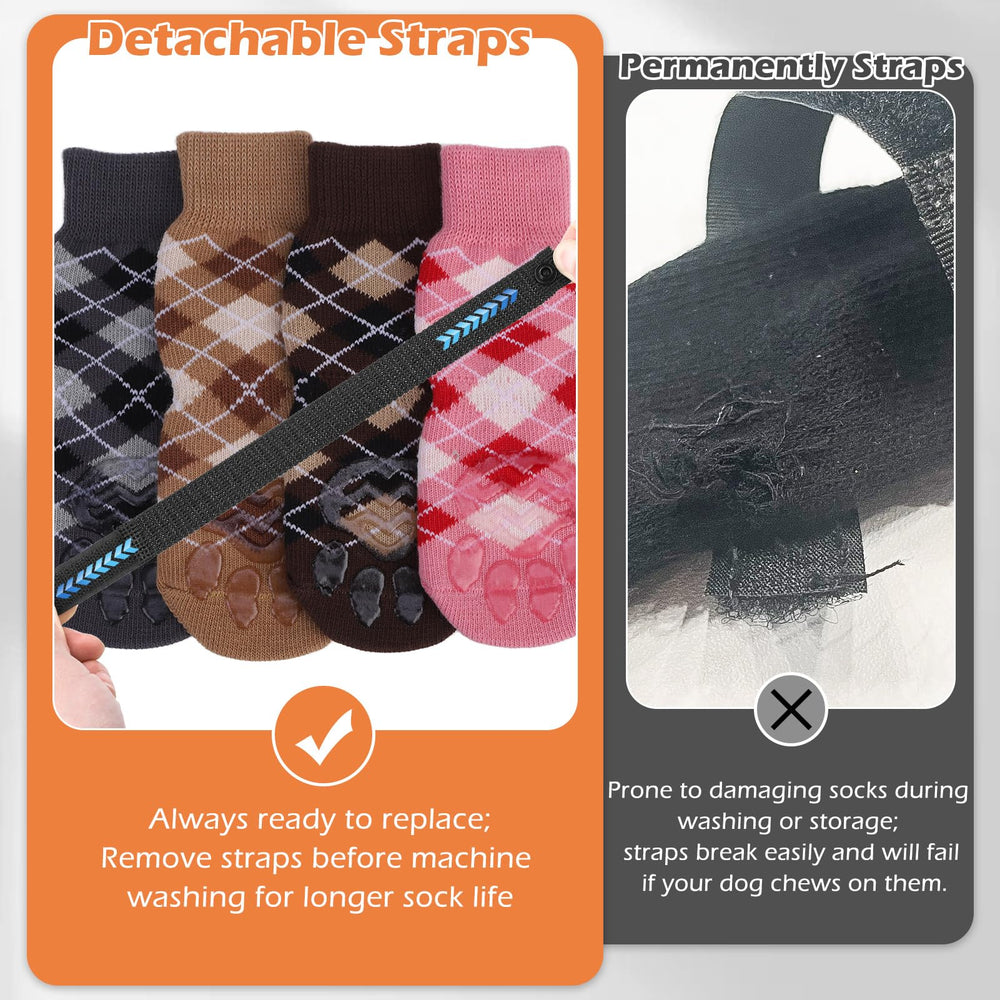 EXPAWLORER calcetines para perro agarre interno evita deslizamiento.