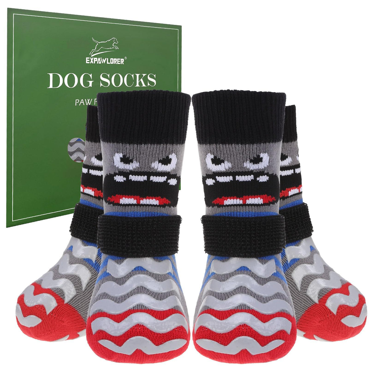 EXPAWLORER calcetines con agarres antideslizantes protegen patas en suelos de madera