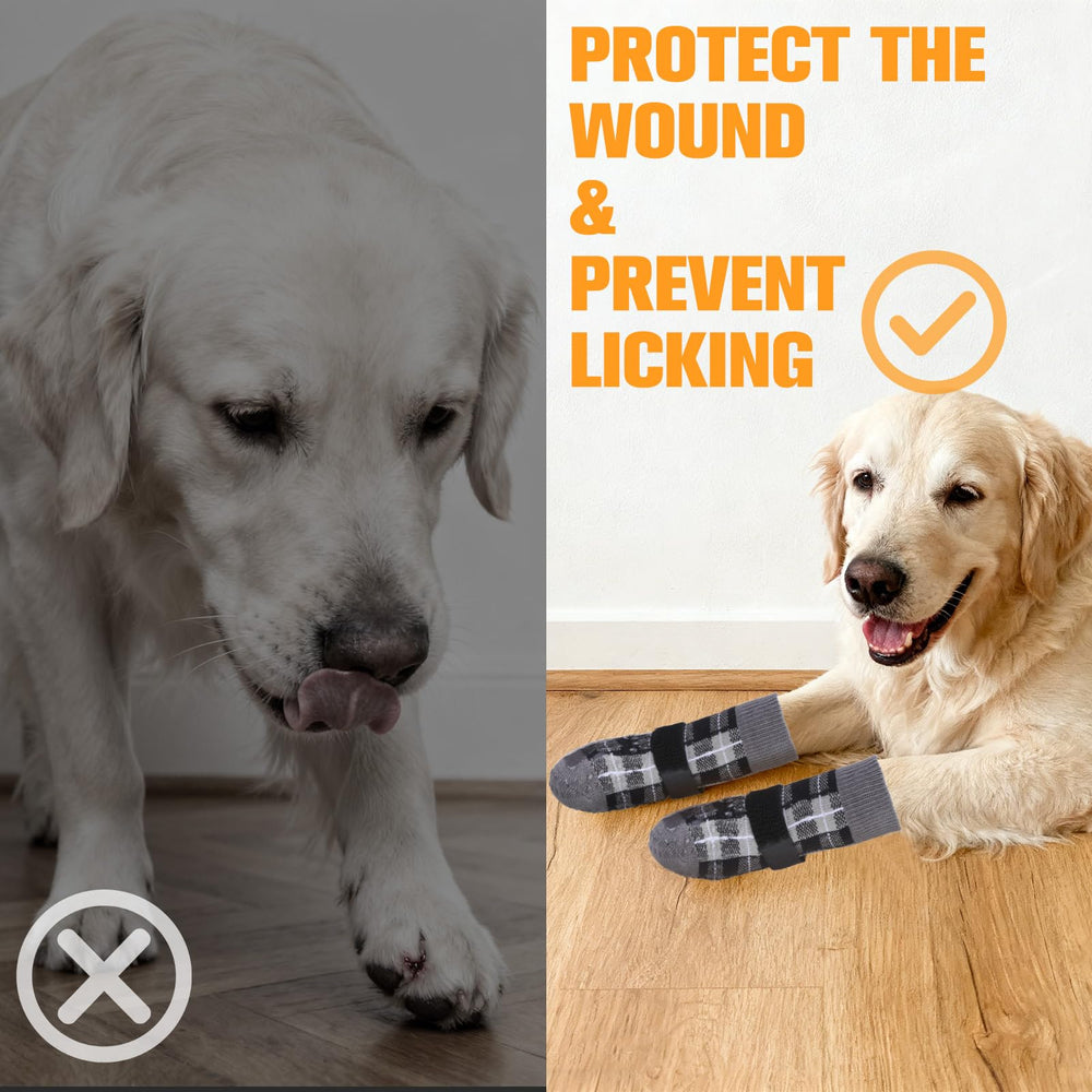 EXPAWLORER Calcetines ajustables con bandas desmontables para evitar caídas.