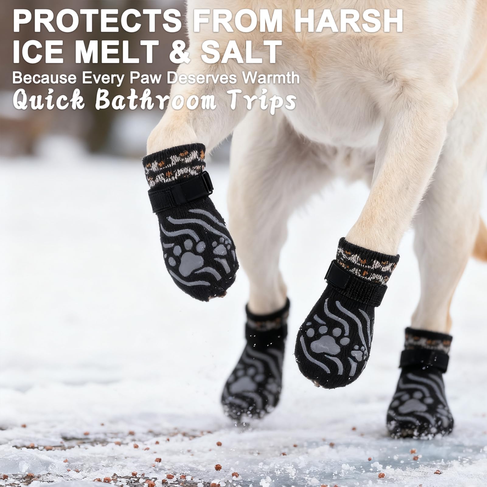 EXPAWLORER calcetines ajustables con correa removible para un ajuste seguro.