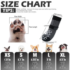 EXPAWLORER calcetines para perros, agarre anti deslizante para caminar seguro en interiores.