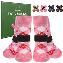 EXPAWLORER calcetines para perro anti deslizantes para patas, mayor seguridad.