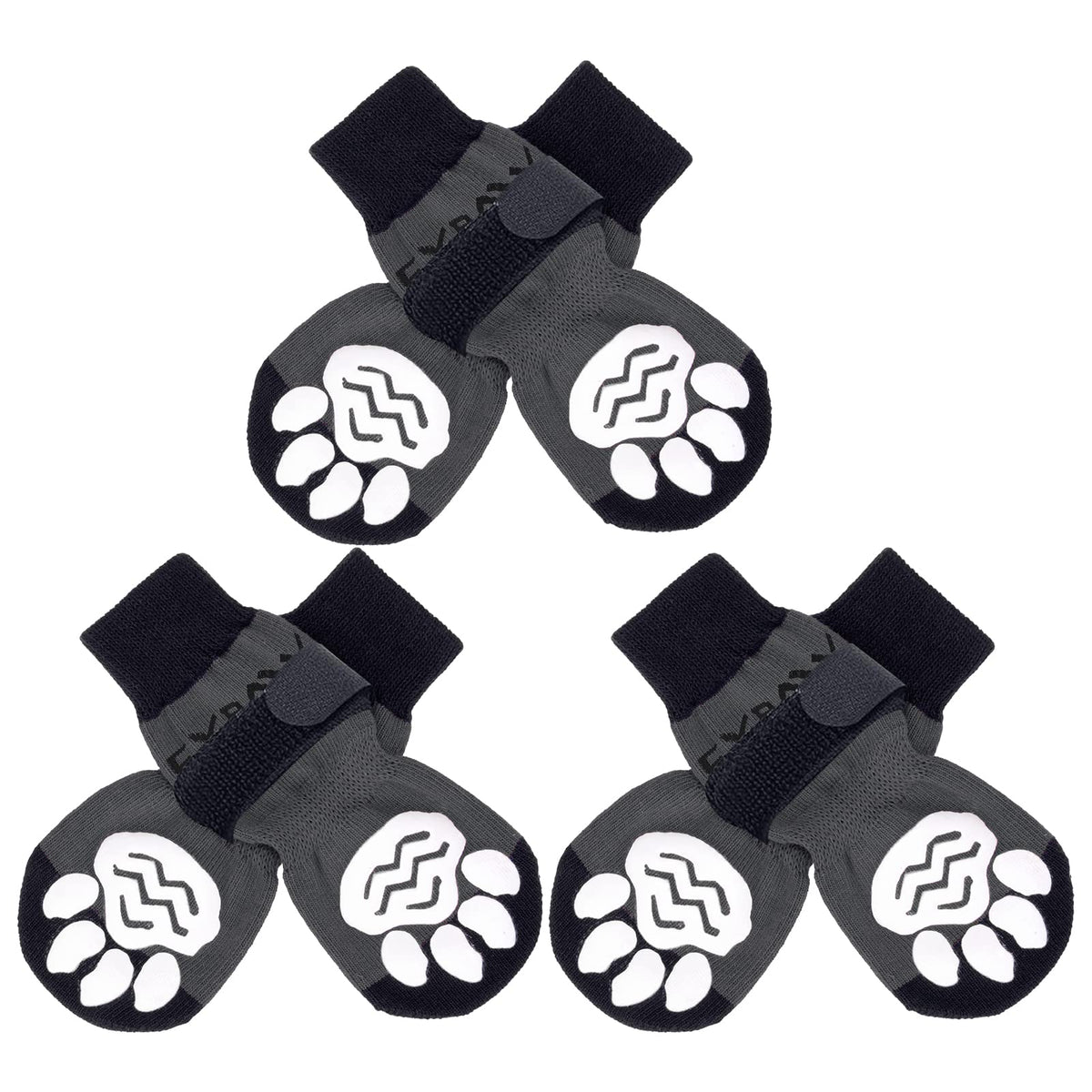 Calcetines EXPawlorer para perros anti-deslizantes que mejoran la tracción en interiores.