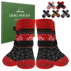 EXPAWLORER calcetines antideslizantes para perros evitan resbalones en patas.