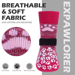 EXPAWLORER calcetines-grips-dobles-piernas: tracción extra para perros activos.