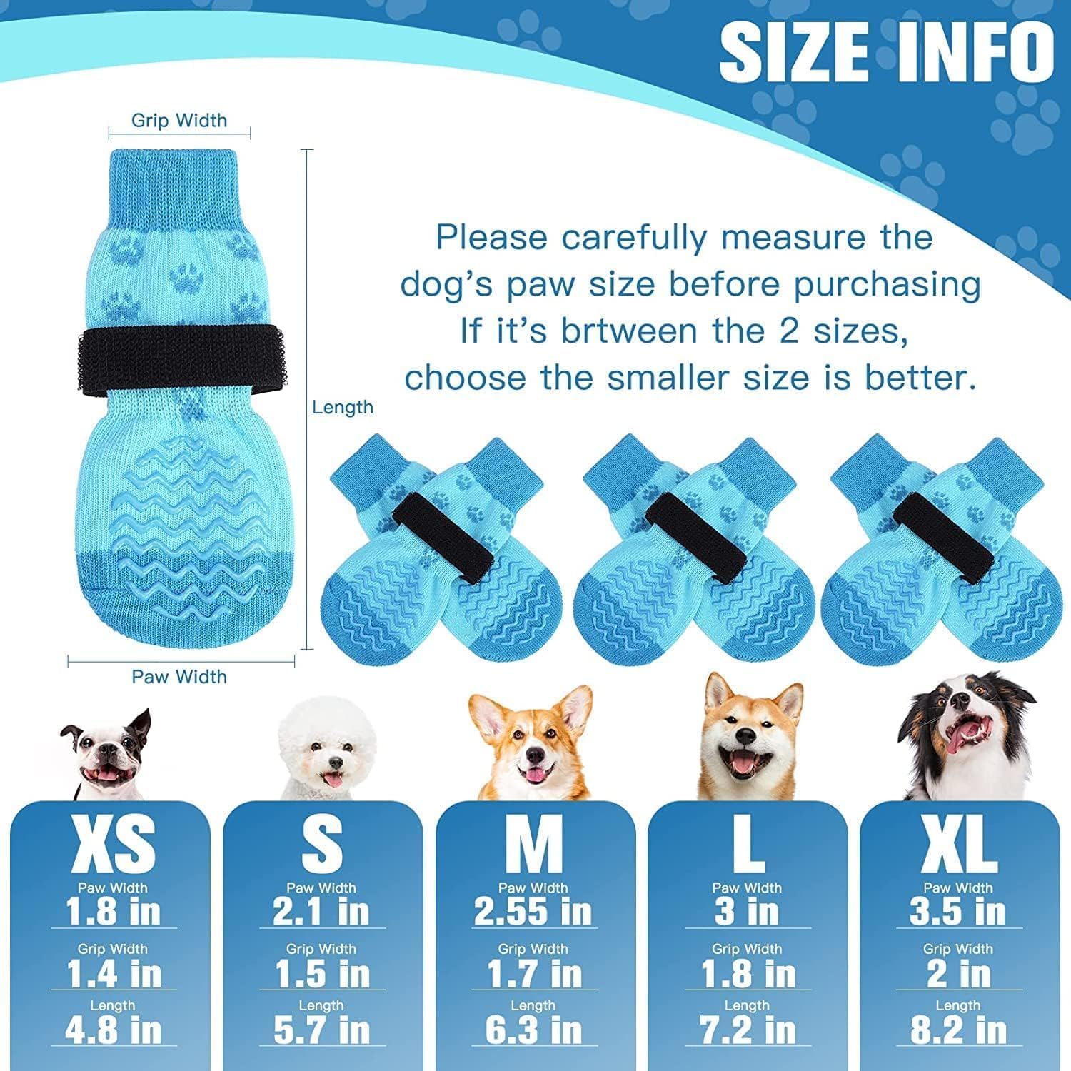 EXPAWLORER calcetines para perros: protección de patas en invierno