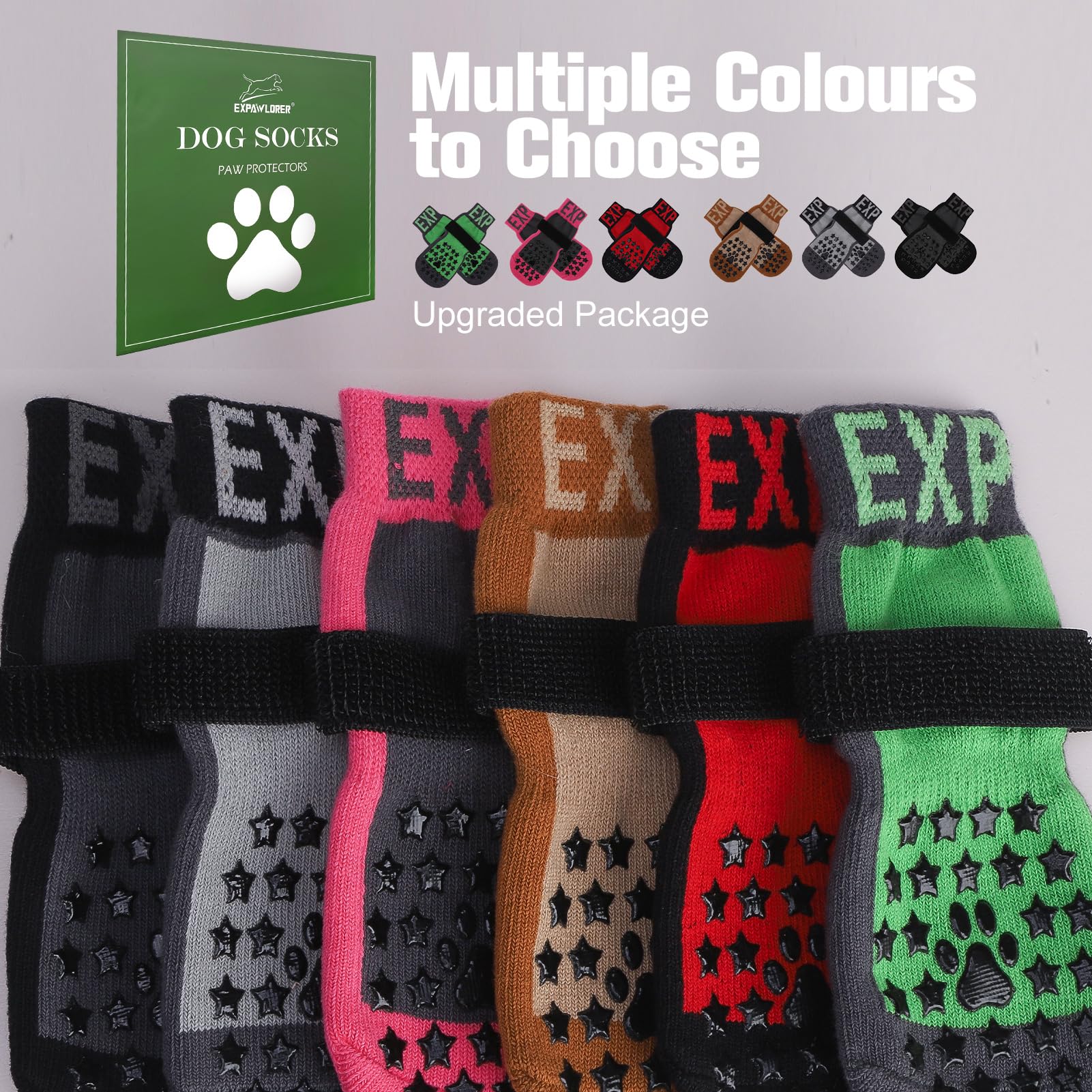 EXPAWLORER calcetines para perro reducen ruido al caminar y lamidos