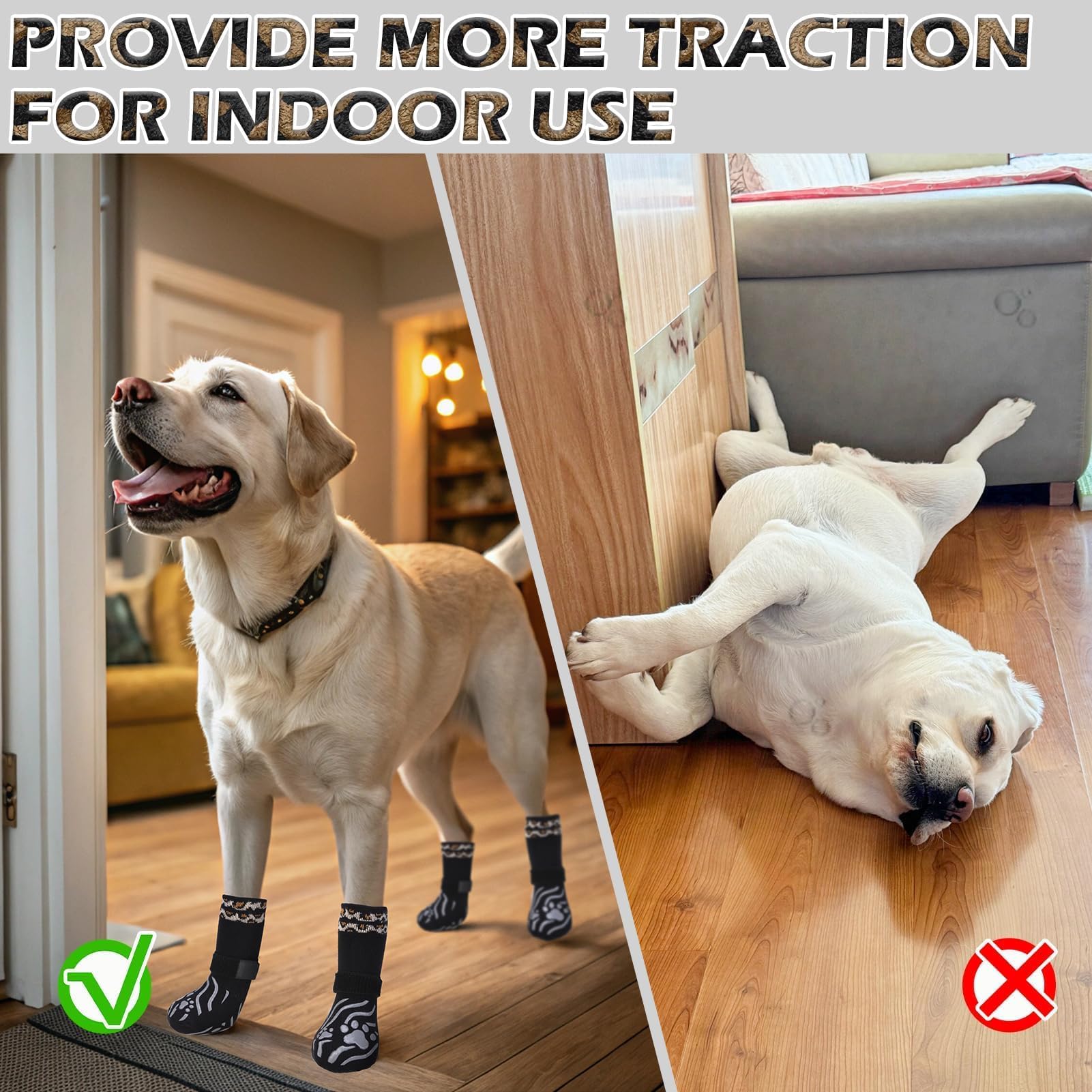 EXPAWLORER calcetines para perros en exteriores, transpirable y cómodo.