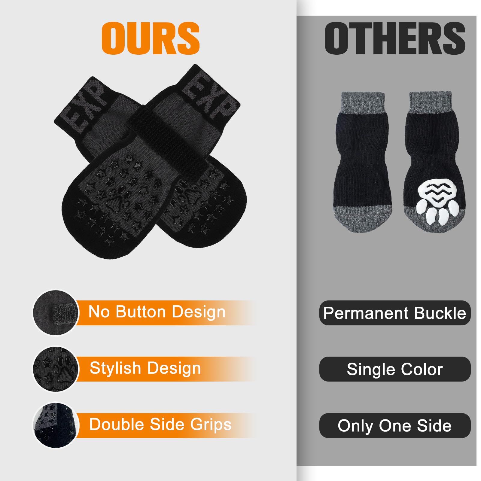 EXPAWLORER calcetines para perro de uso múltiple en interiores y exteriores