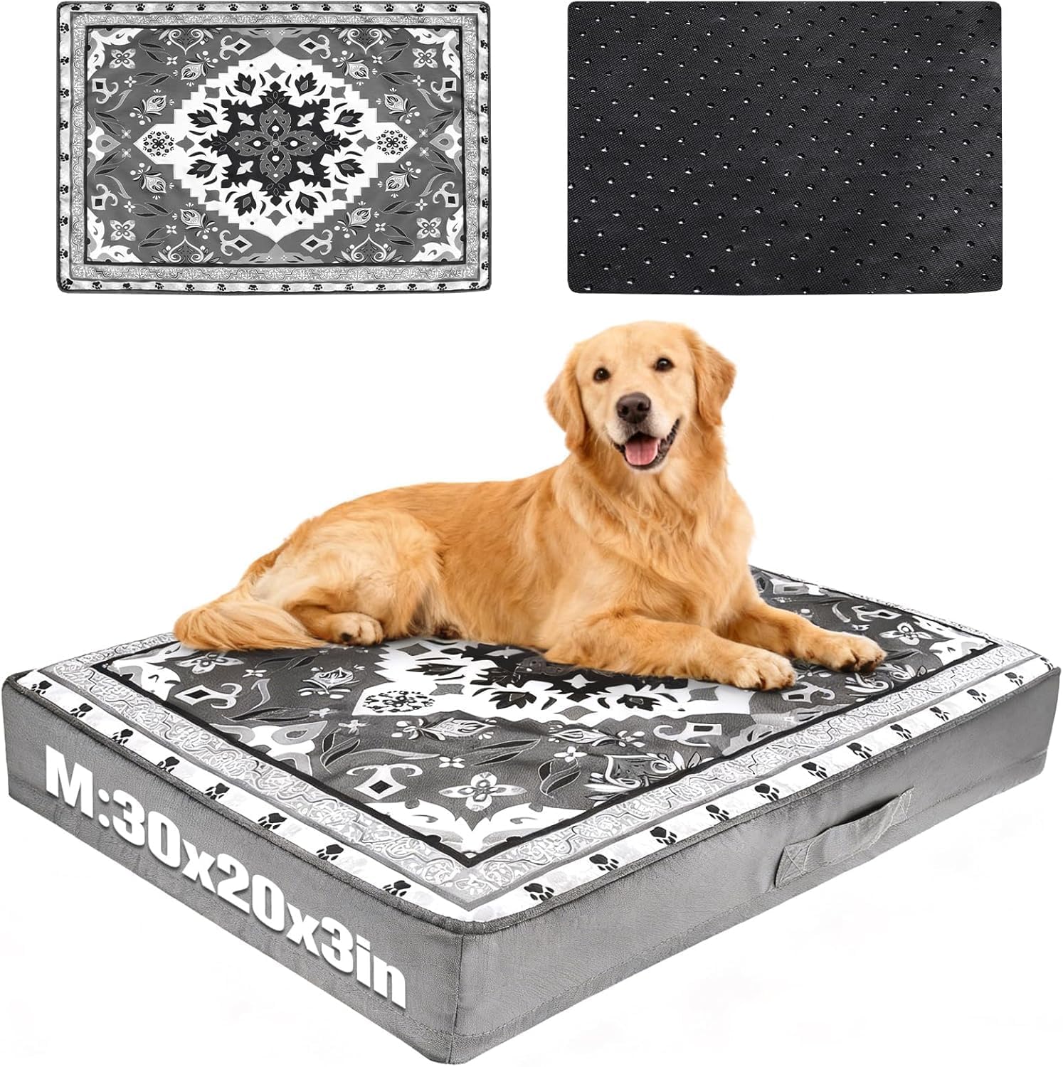 EXPAWLORER cama para perros con funda desmontable para limpieza rápida.