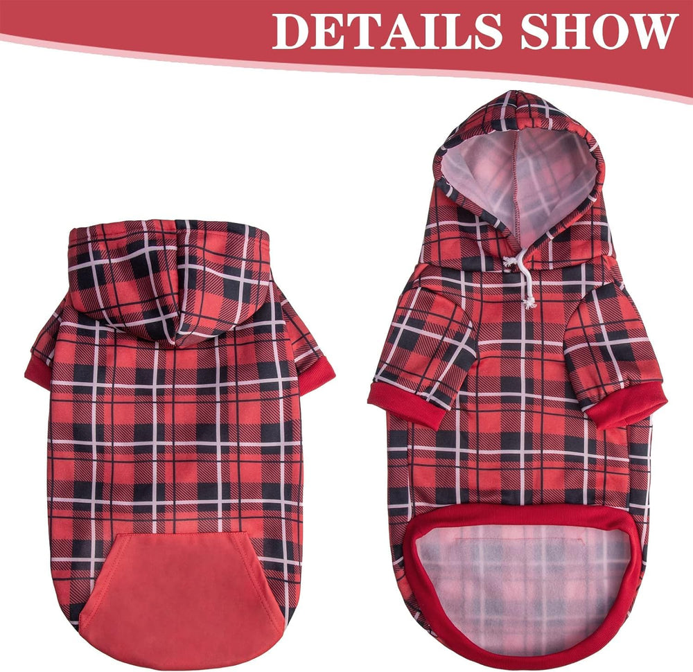 EXPAWLORER chaqueta para perro cuadros material suave: sensación agradable y cálida.