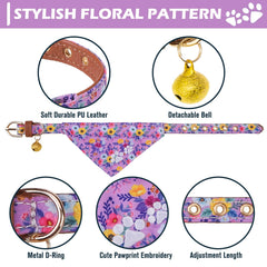 EXPAWLORER collar bandana floral, versátil para moda y comodidad.