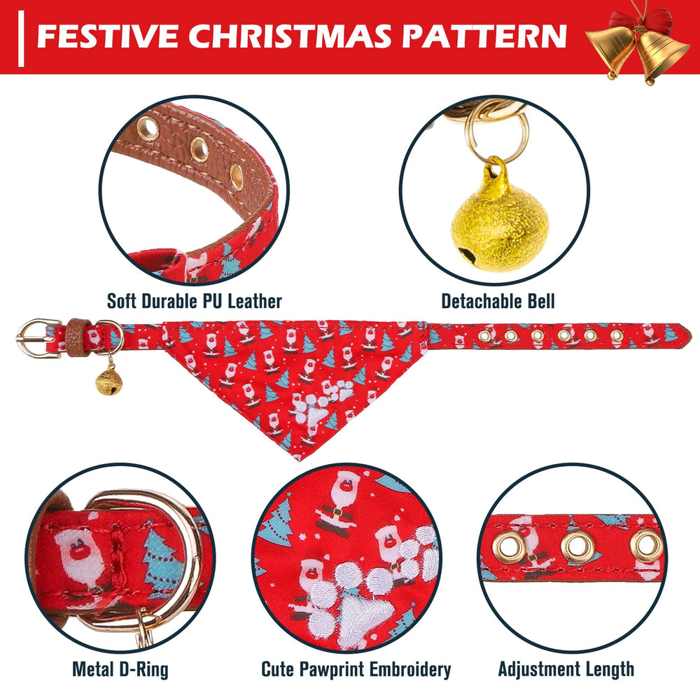 EXPAWLORER collar bandana navidad: estilo festivo versátil para cualquier mascota