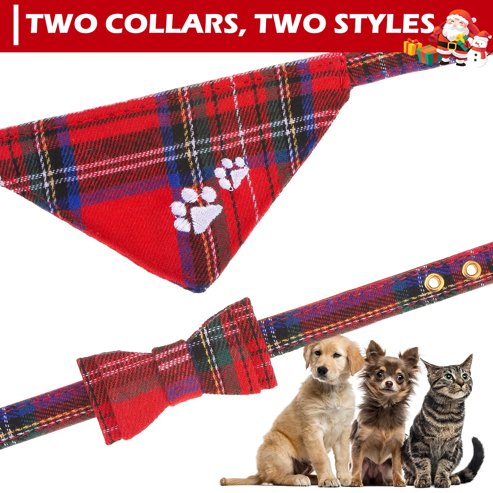 EXPAWLORER collar navidad bandana añade estilo suave para perros y gatos