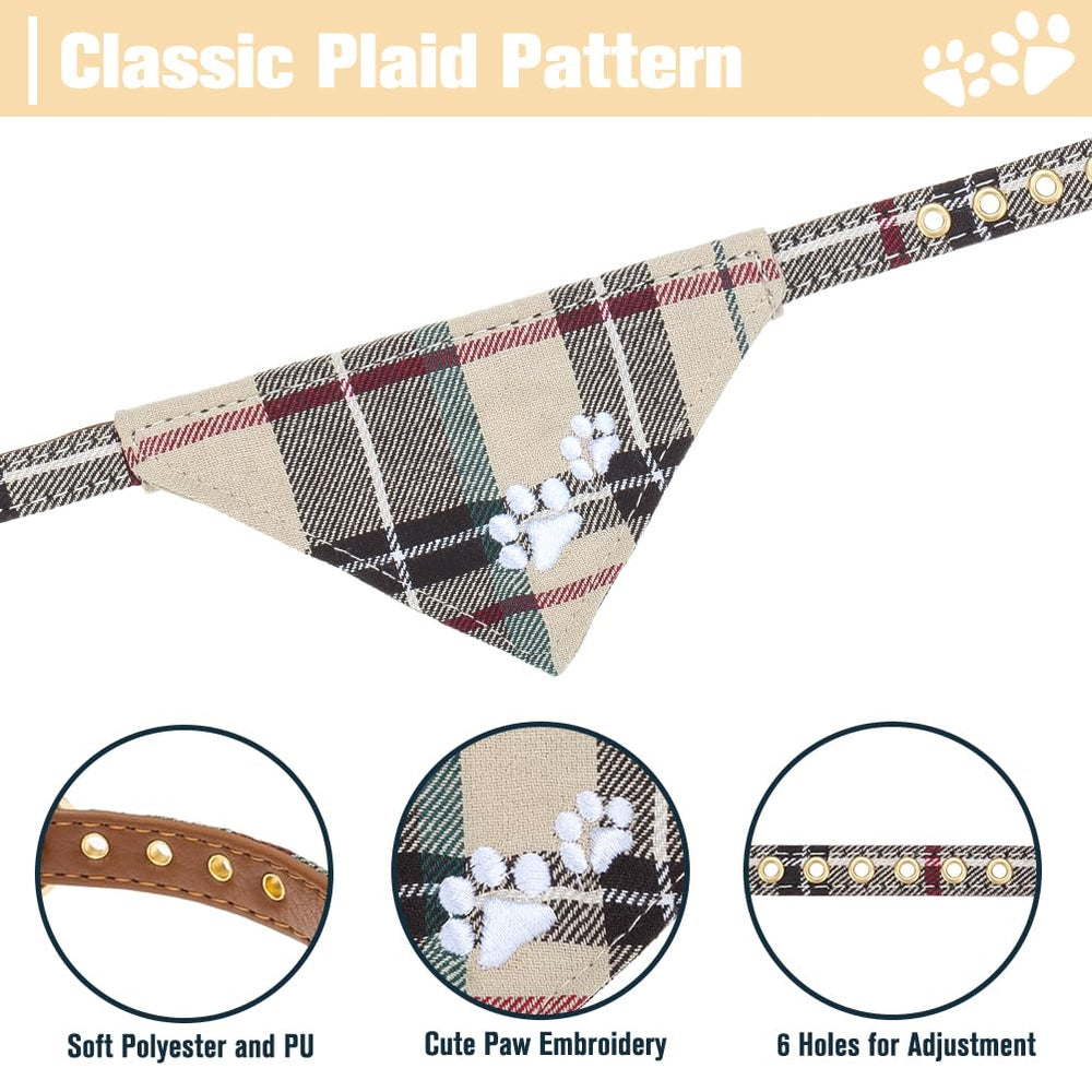 EXPAWLORER collar-panuelo-cuadros, estilo clásico para salidas diarias.