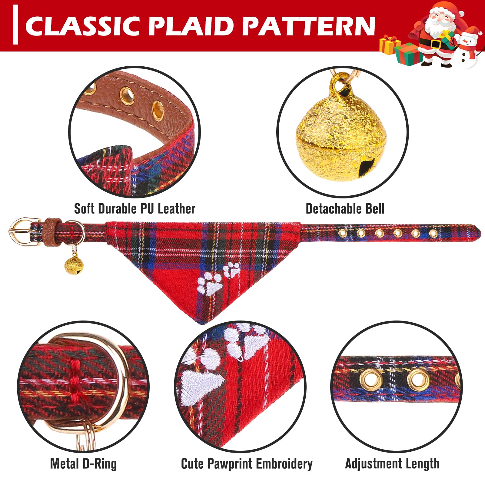 EXPAWLORER correa navidad 59-pulgadas ideal para paseos diarios y seguridad