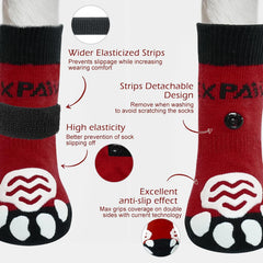 EXPAWLORER calcetines con doble agarre antideslizante para mayor tracción.