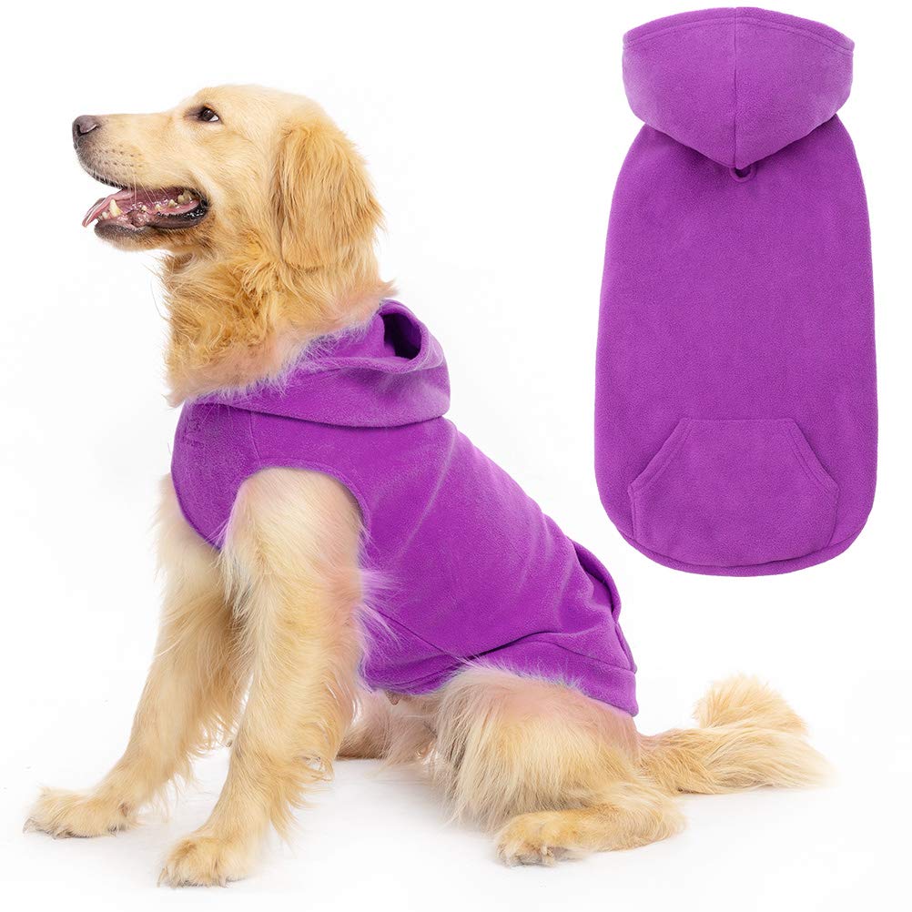 EXPAWLORER suéter con capucha para perros, vista frontal, ideal para paseos fríos