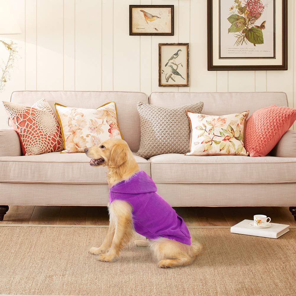 EXPAWLORER suéter con capucha para perros, tejido polar suave, calor y confort
