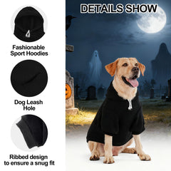 EXPAWLORER hoodie para perro, hueco para correa en la espalda para salidas seguras