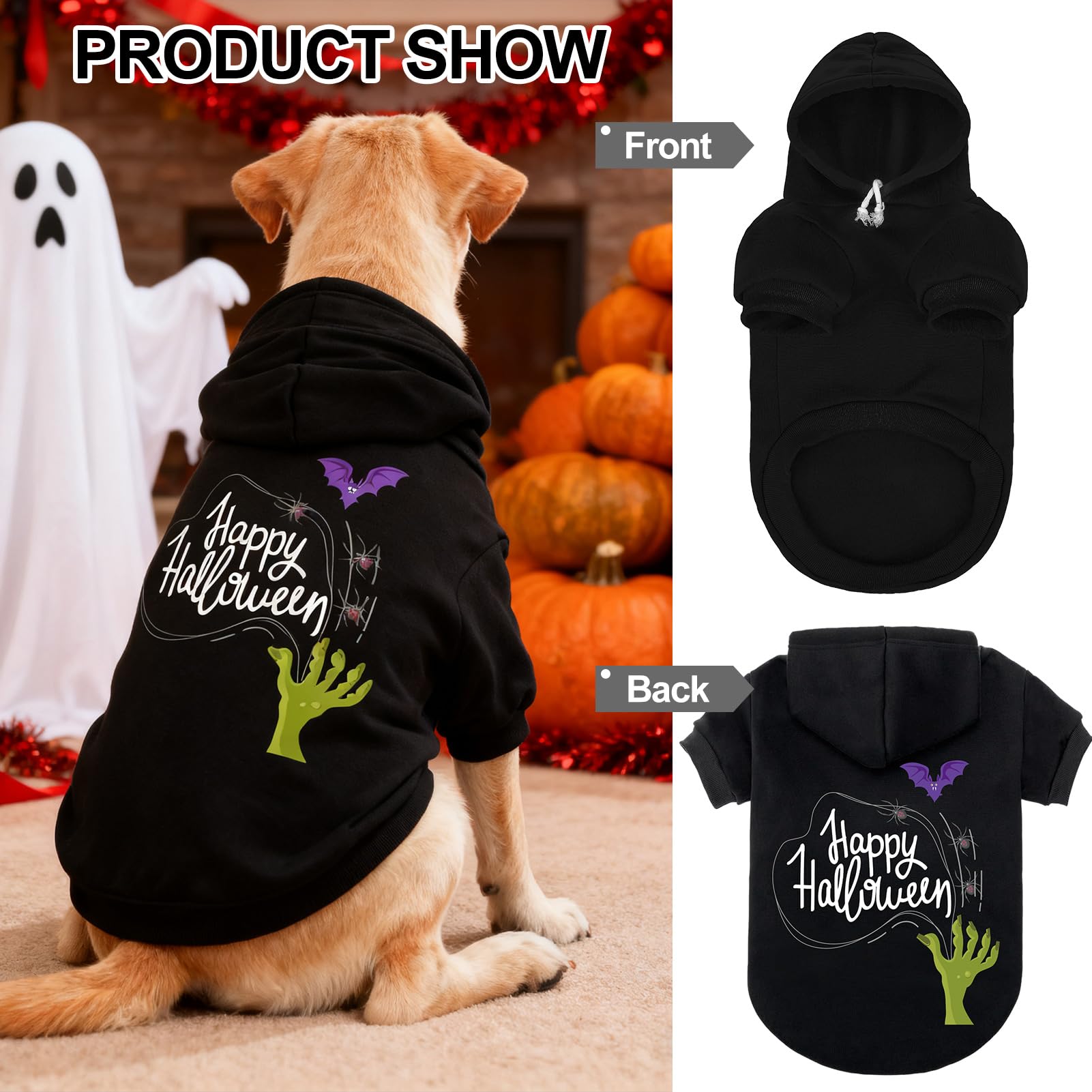 EXPAWLORER hoodie para perro, lavado a máquina y a mano para facilitar limpieza
