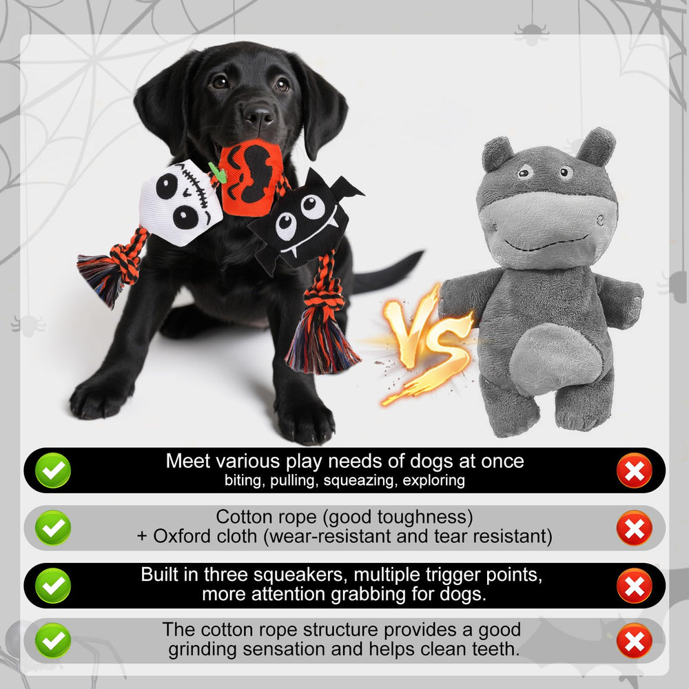 EXPAWLORER Juguete Halloween colores brillantes para perros en fiesta.