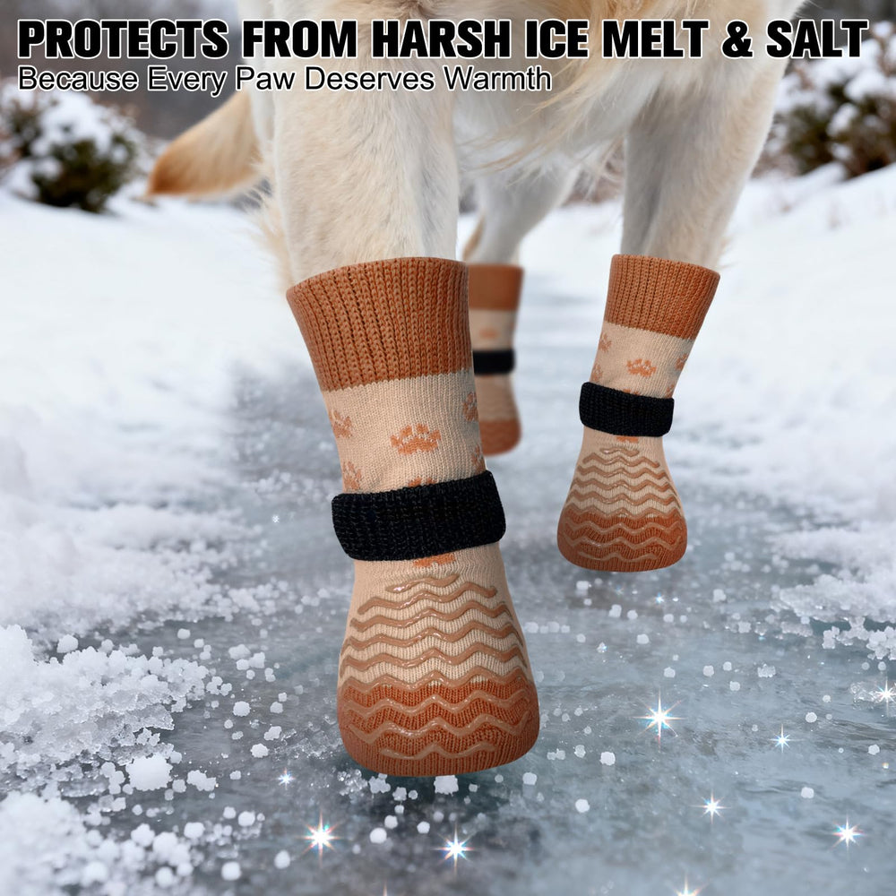 EXPAWLORER pack de 6 calcetines con correas desmontables para versatilidad.