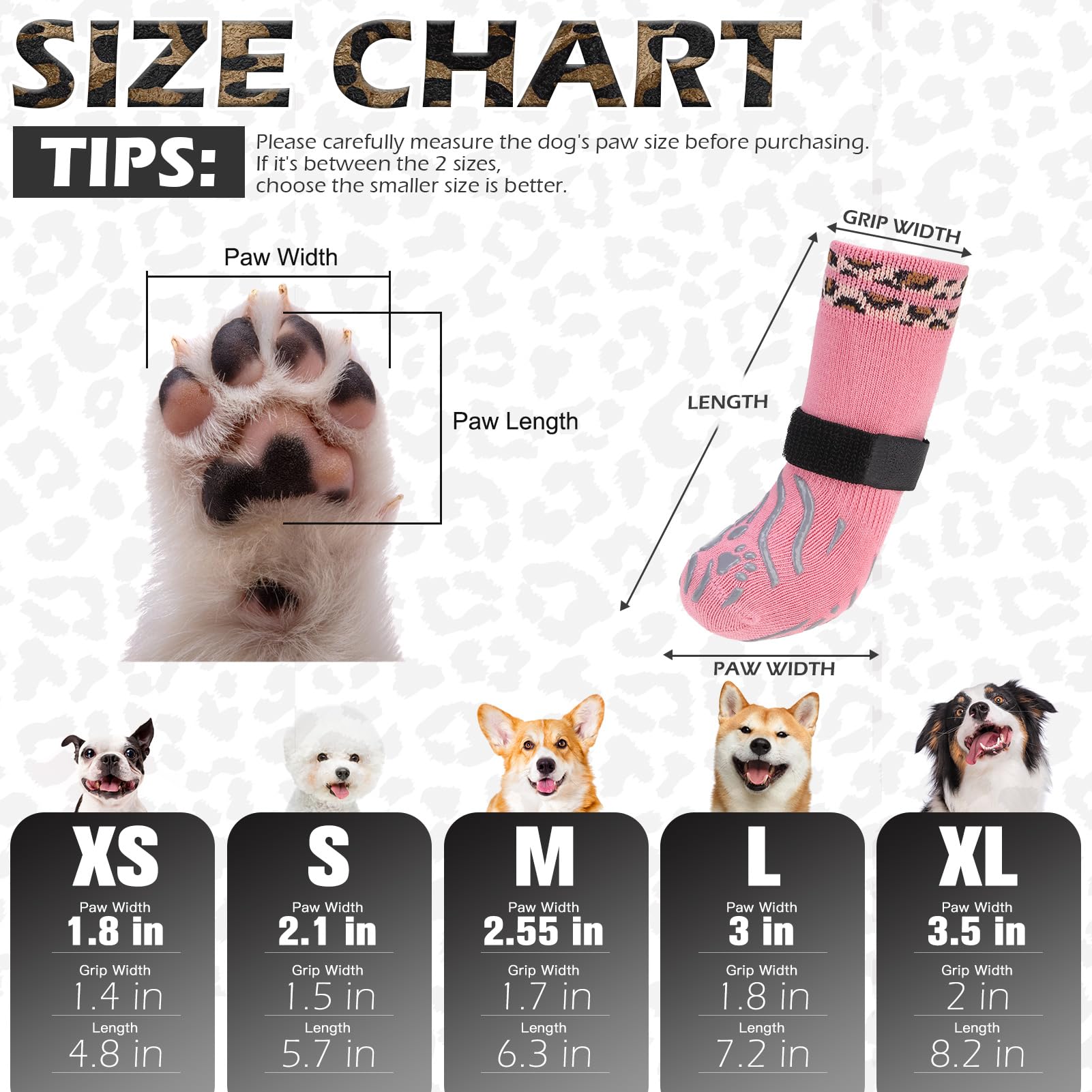EXPAWLORER protector de patas vistos de frente, evita resbalones