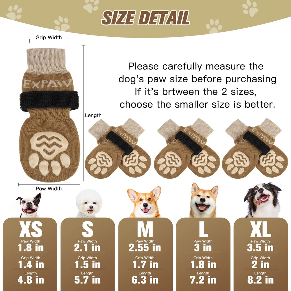 EXPAWLORER calcetines-perro-antideslizante-doble muestra agarre extra