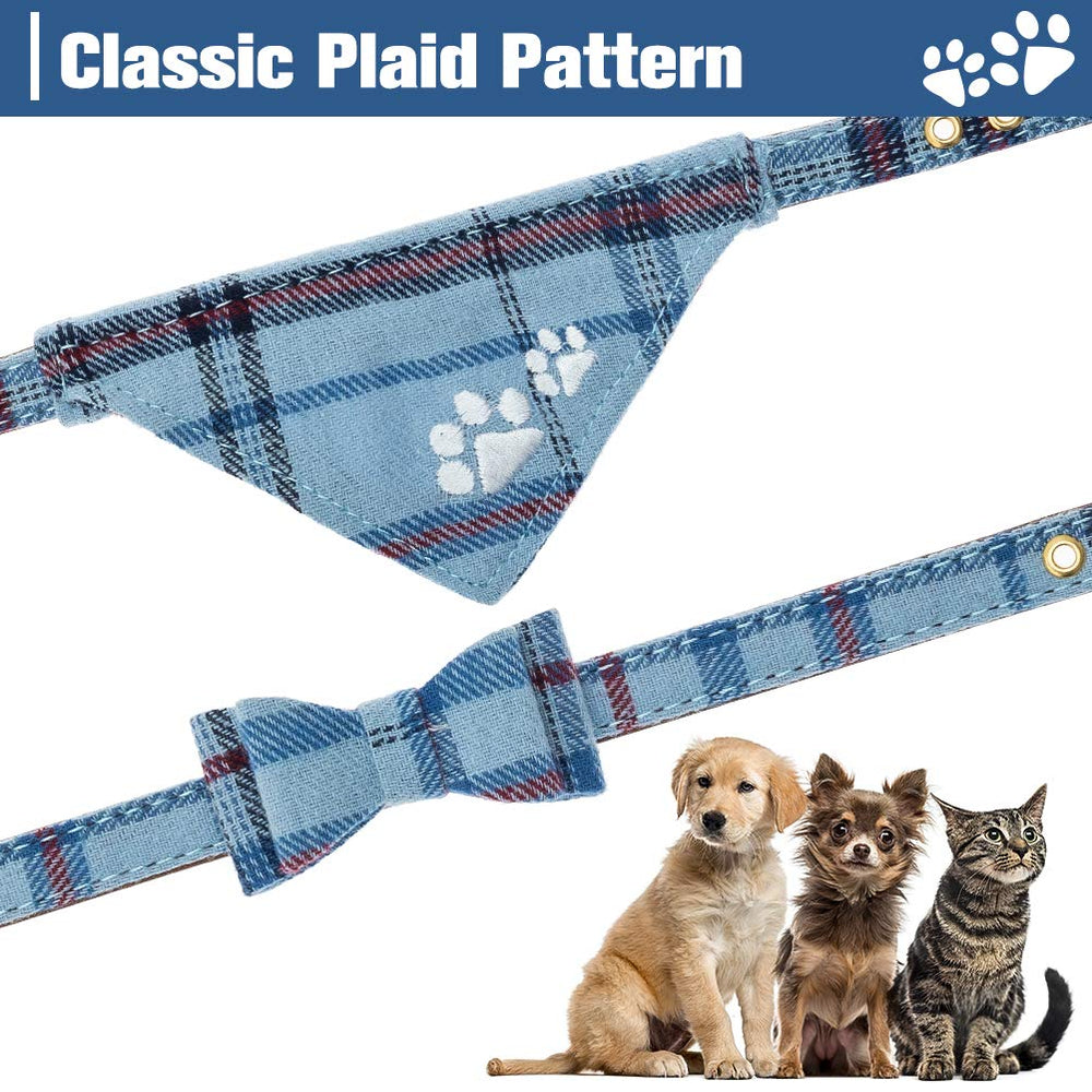 EXPAWLORER hebilla metálica Collar Pawprint a cuadros, más duradero.