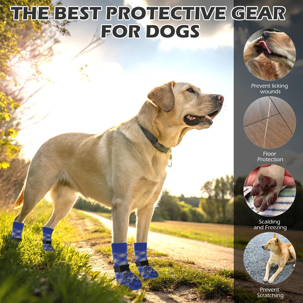 EXPAWLORER calcetines para uso interior, evitan resbalones en casa