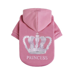 EXPAWLORER Princesa Sudadera para Perros y Gatos: vista frontal, abrigo cálido y cómodo.