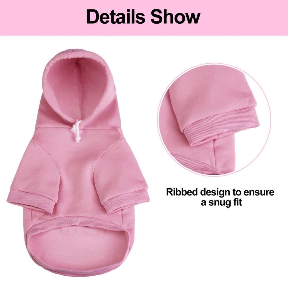 EXPAWLORER Princesa Sudadera para Perros y Gatos: puños ribeteados para ajuste más cómodo.