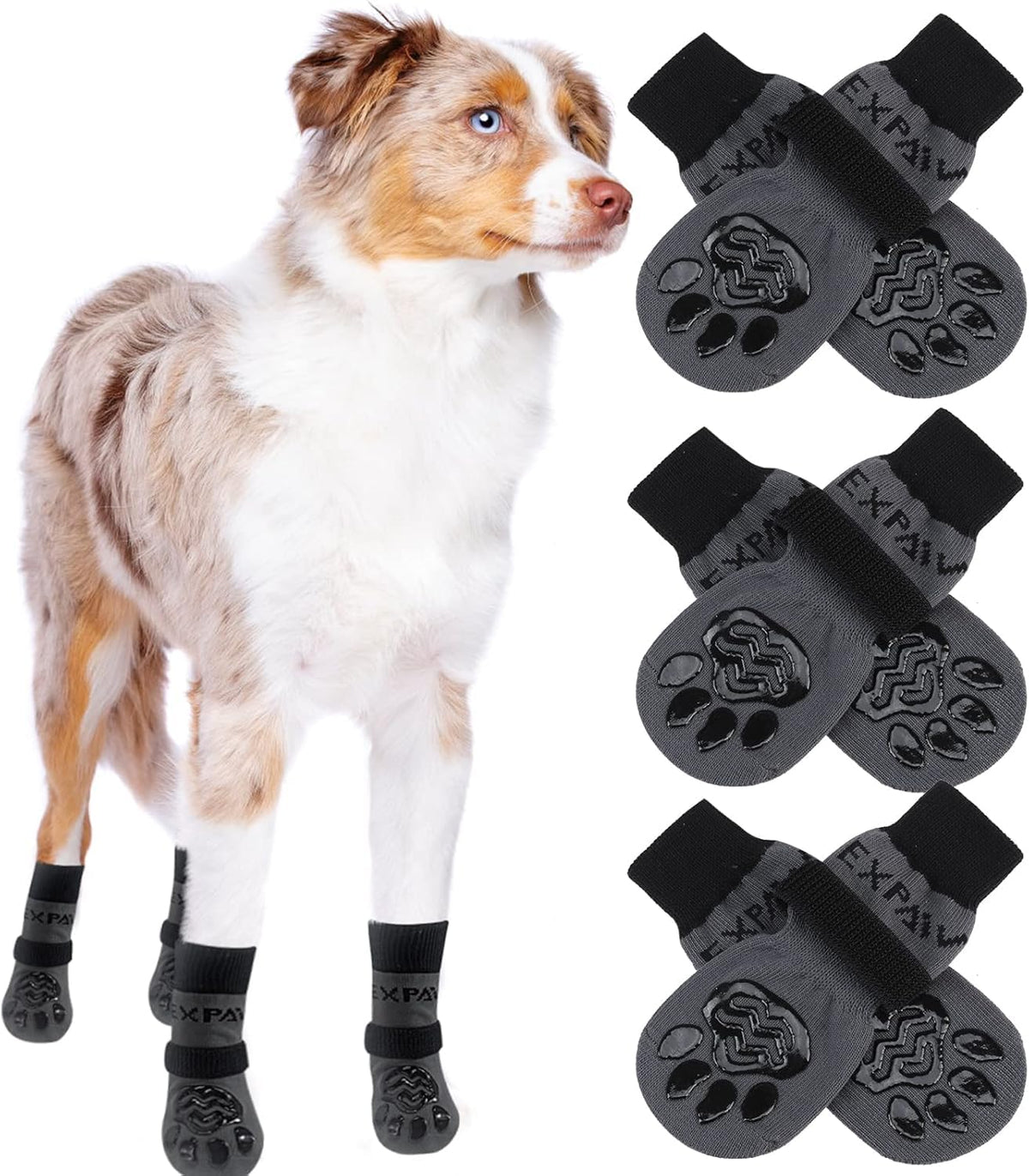 EXPAWLORER calcetines para patas, protección contra lamidos y comodidad diaria.