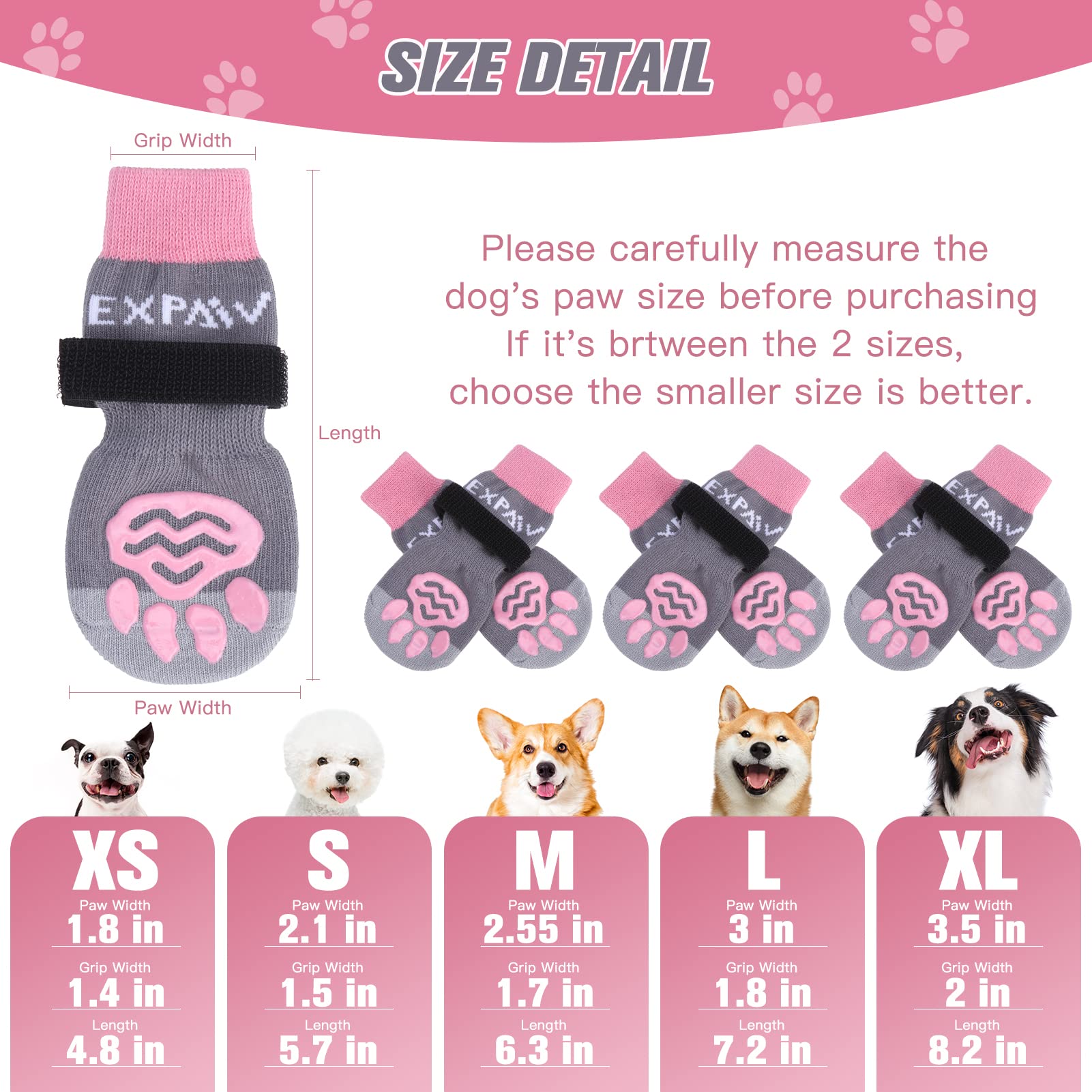 EXPAWLORER protectores de patas para perros con ajuste seguro y cómodo