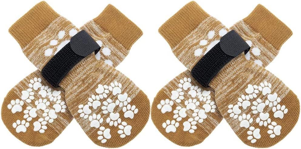 EXPAWLORER calcetines antiresbalado para patas, mejor agarre en suelos lisos