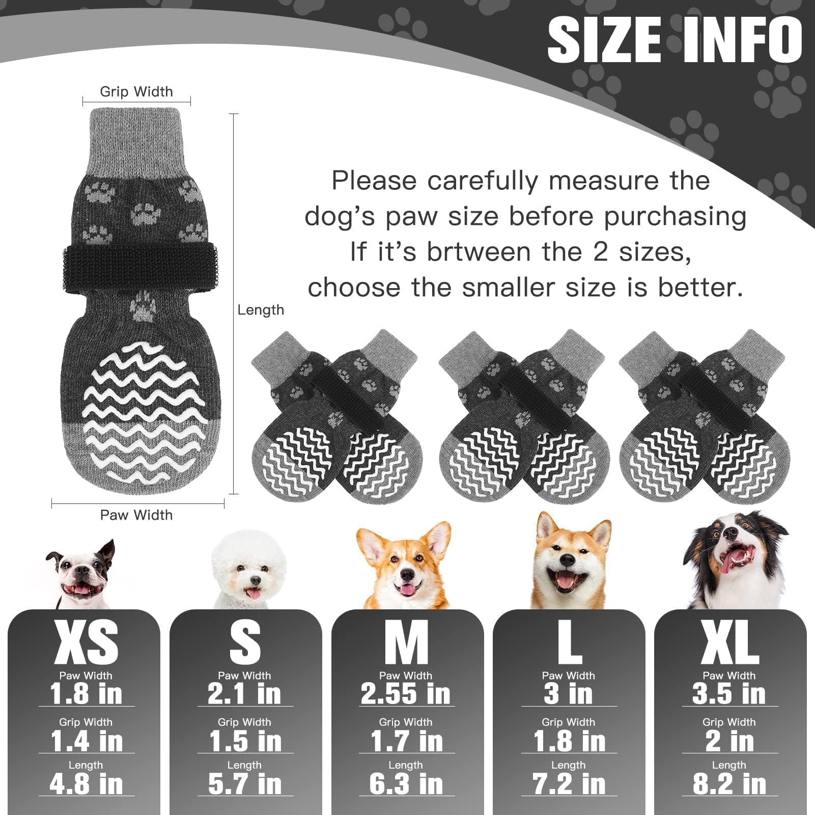 EXPAWLORER calcetines para perros transpirables y cómodos de llevar.