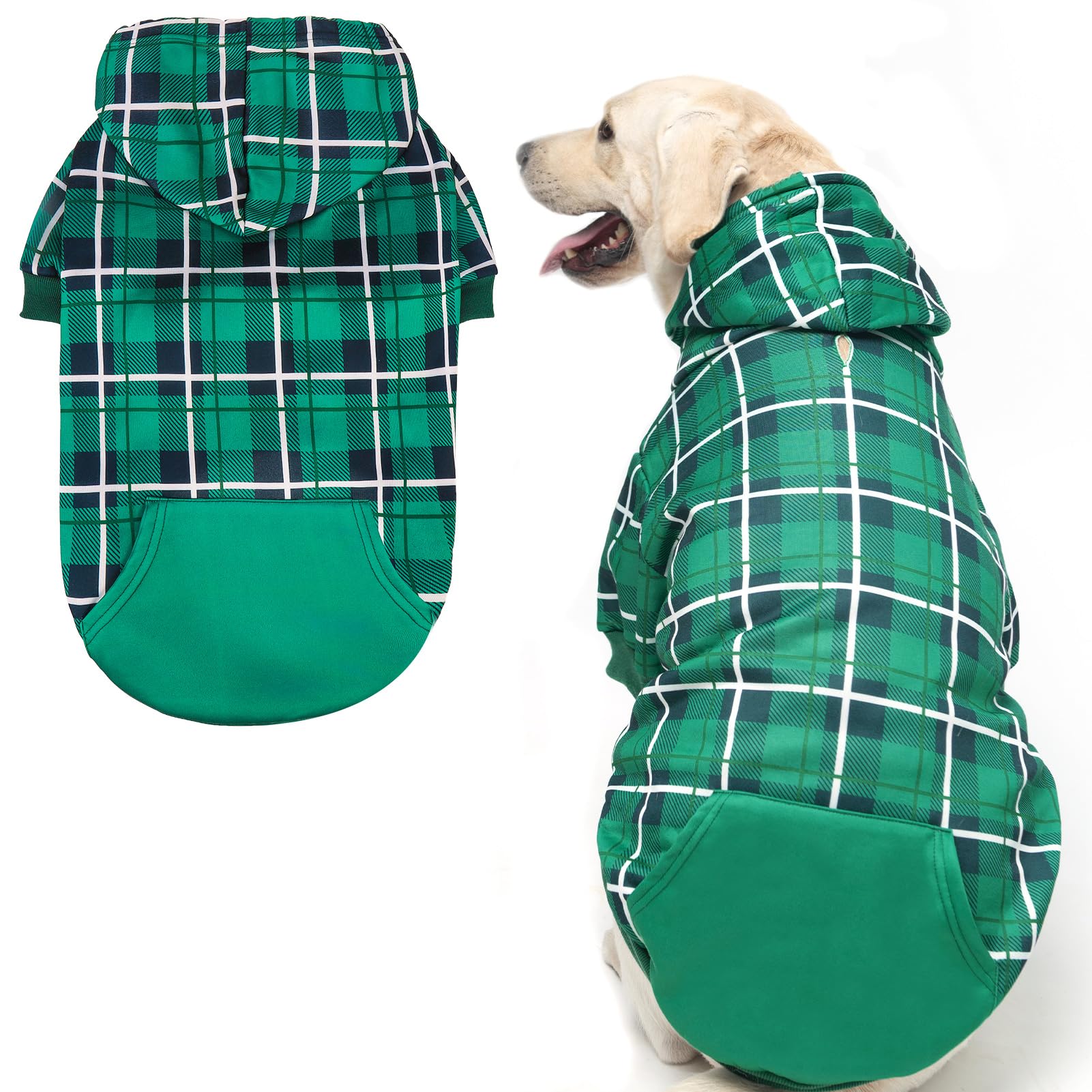 EXPAWLORER sudadera para perros a cuadros estilo británico para paseos