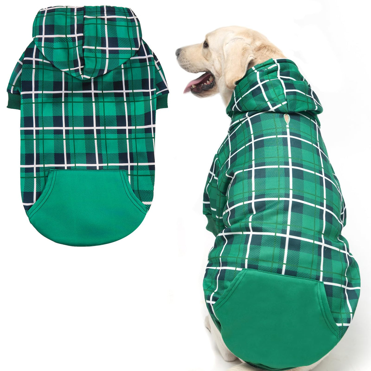 EXPAWLORER sudadera para perros a cuadros estilo británico para paseos