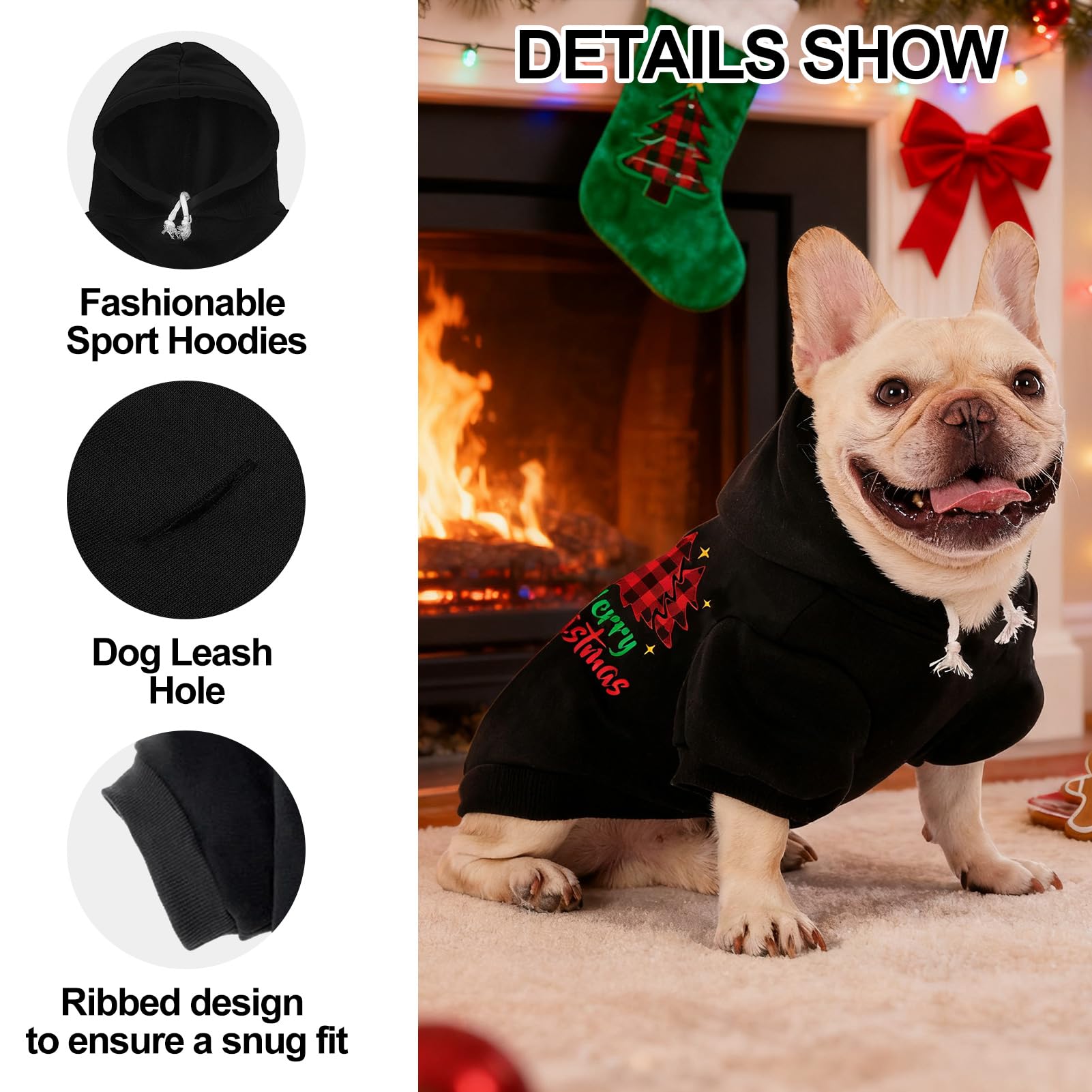 EXPAWLORER sudadera para perros, mangas ribeteadas para mejor ajuste y confort.