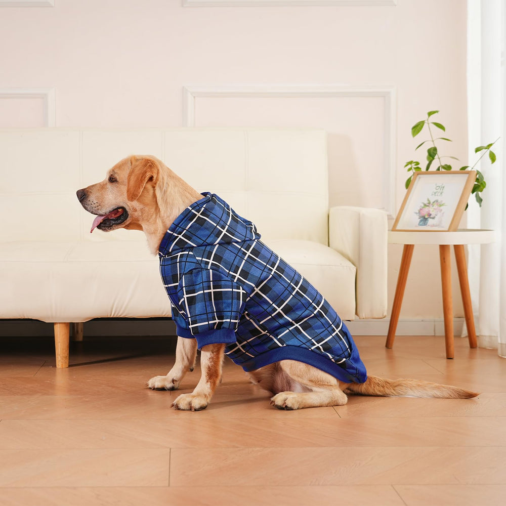 EXPAWLORER suéter capucha tartán para perro, uso diario y ocasiones casuales.