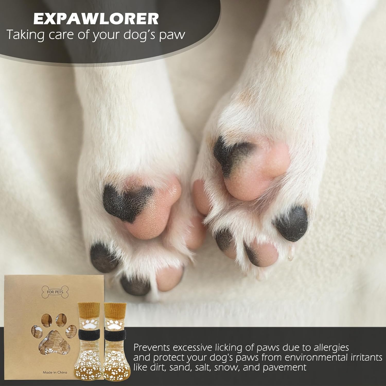 EXPAWLORER zapatillas para perros, mayor tracción en suelos de madera