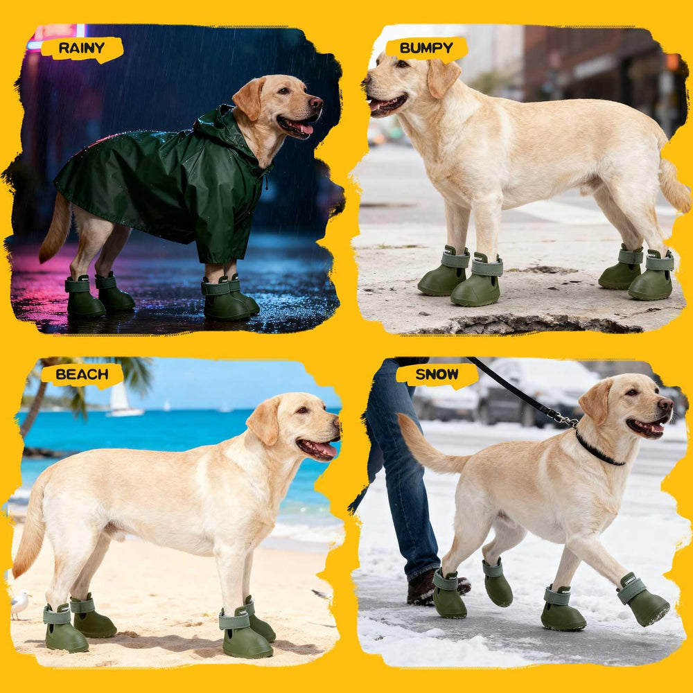 EXPAWLORER zapatos para perros fáciles de limpiar tras salidas al exterior.