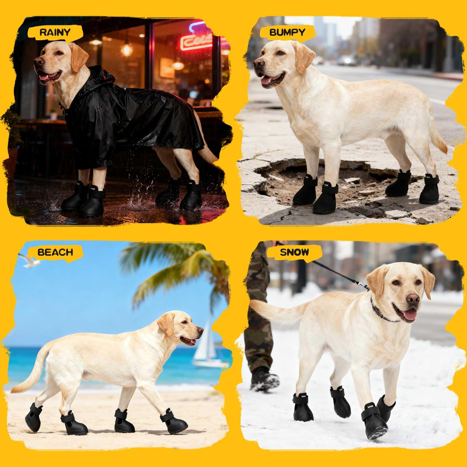 EXPAWLORER zapatos caninos para playa, buena tracción