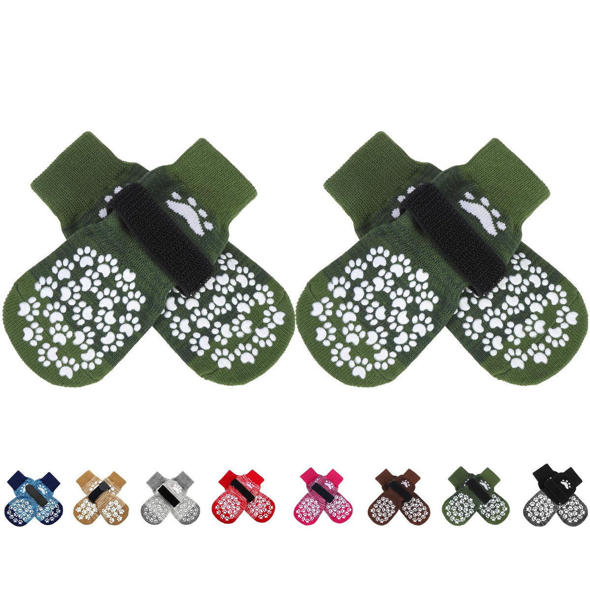 EXPAWLORER calcetines antideslizantes para perros mejoran la tracción en suelos lisos.