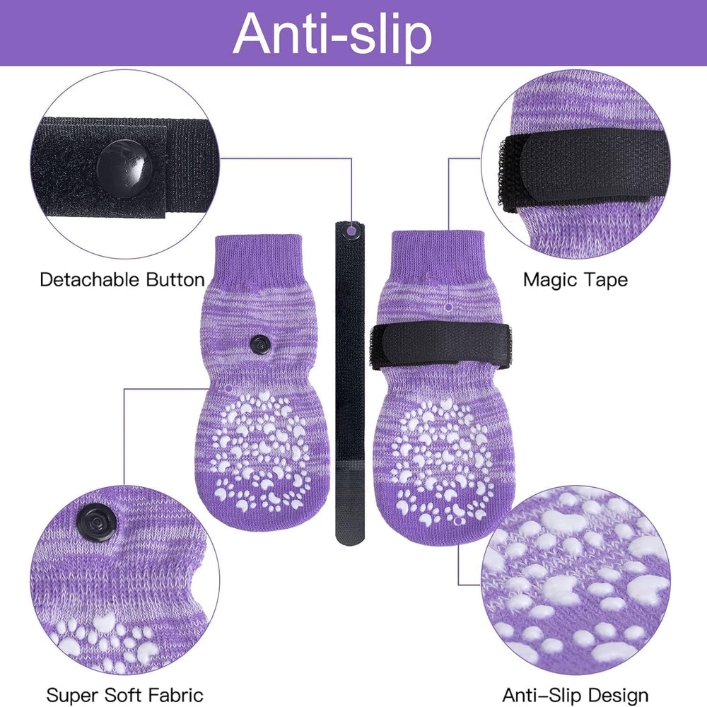 EXPAWLORER calcetines antideslizantes, piso liso, agarre estable para perros activos.