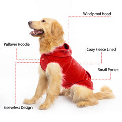EXPAWLORER chaleco-perro con anilla para correa rojo M para paseos seguros.